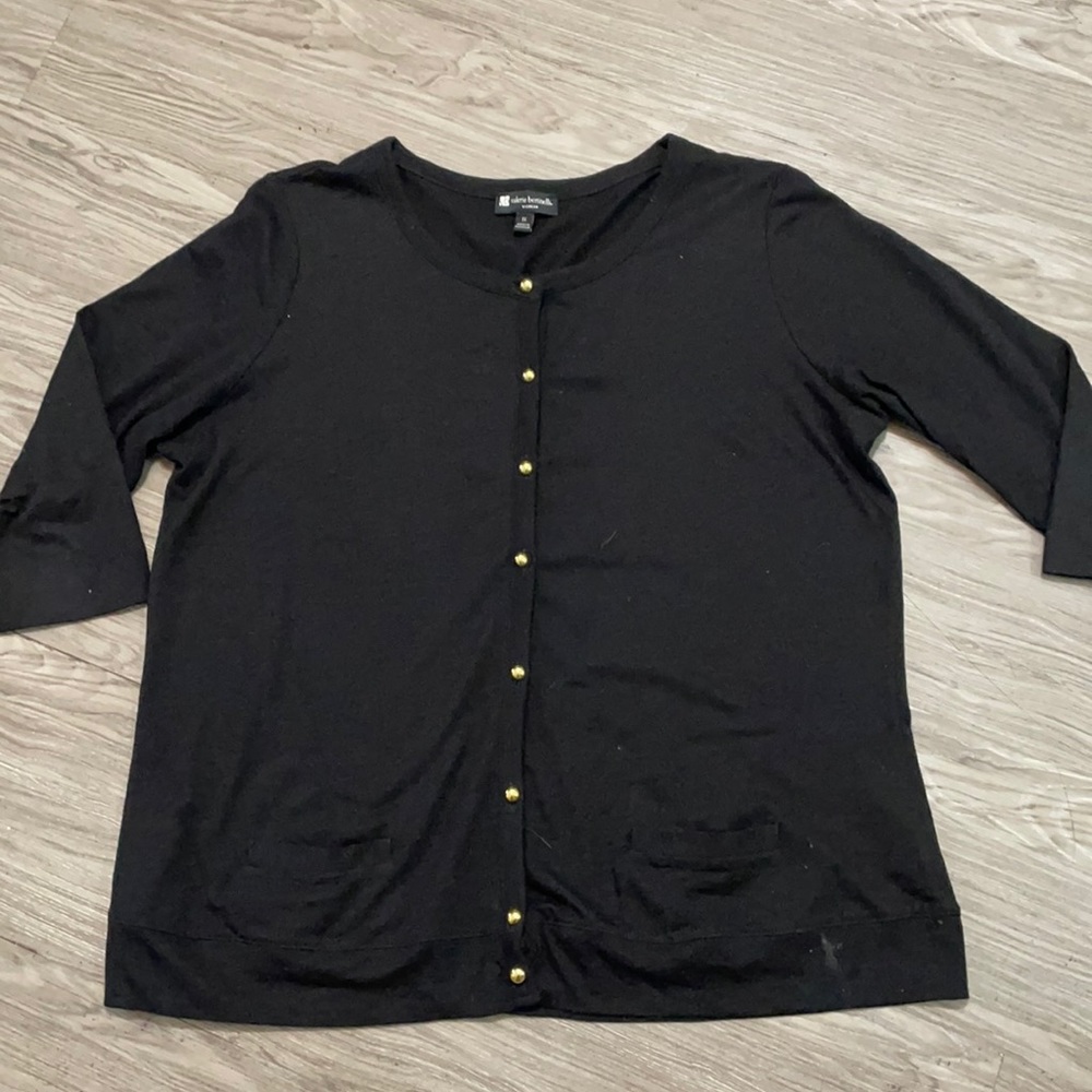 Valerie  Bertinelli Woman Black Sweater Size 1X